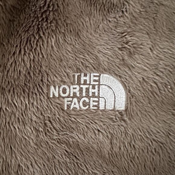 THE NORTH FACE Osito Fleece Jacket Womens MEDIUM Brown Borg Full Zip Fuzzy Coat - Picture 3 of 9